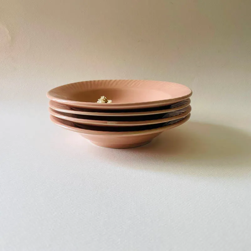 Flamina Pasta Plate (Pink) - Set Of Four (7 Inches) media 4