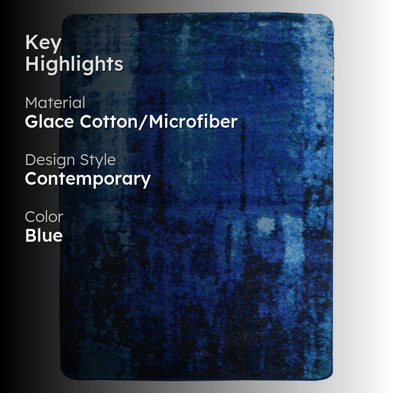 Baird Abstract Micro Fiber Area Rug - Blue media 2