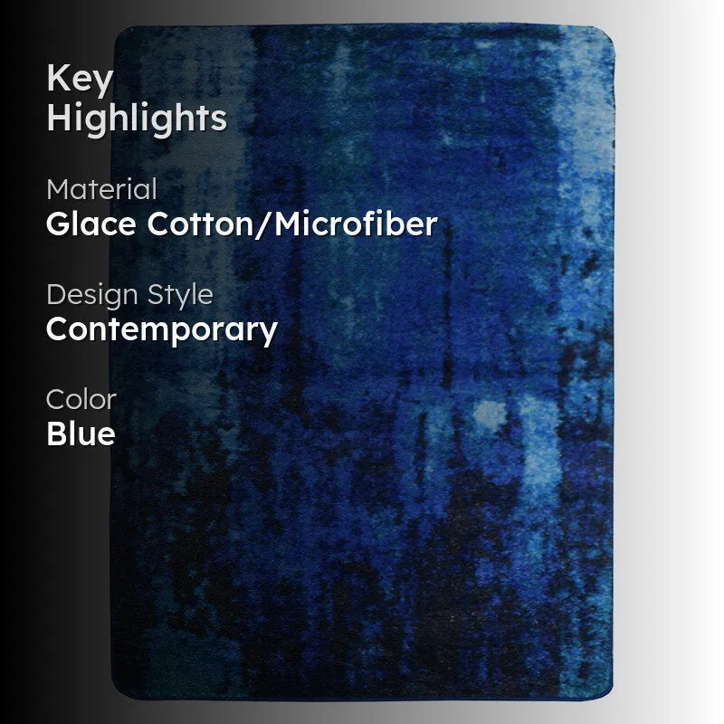 Baird Abstract Micro Fiber Area Rug - Blue media 2