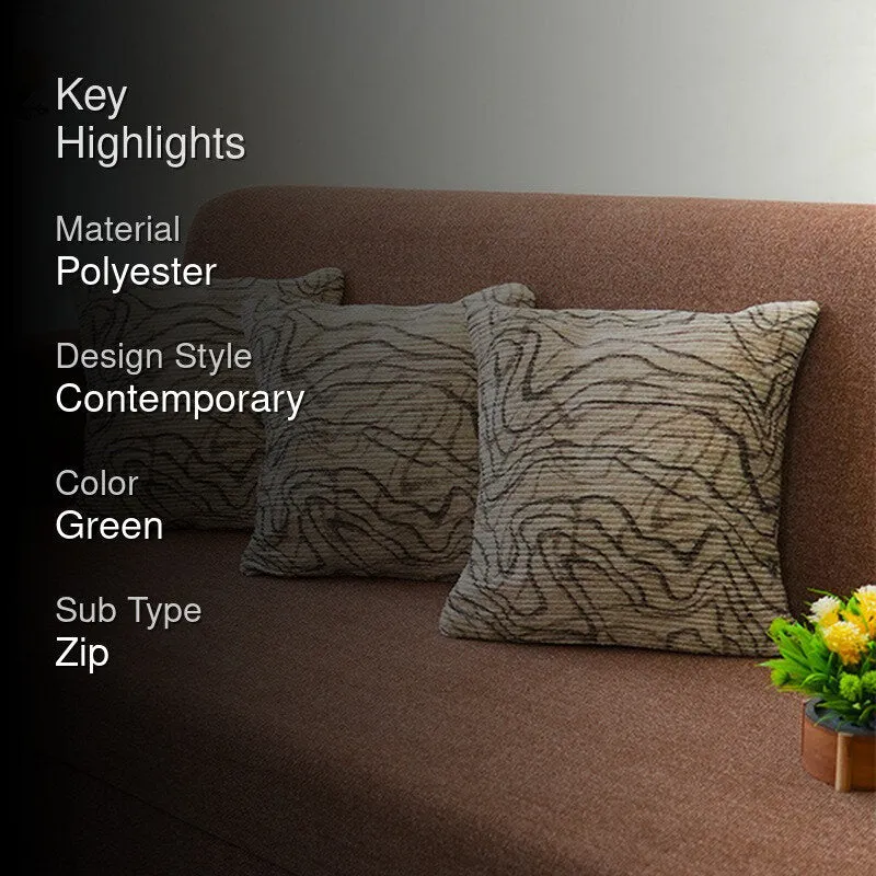 LiquidFlow Cushion Cover (Mocha) - Set Of Three media 2