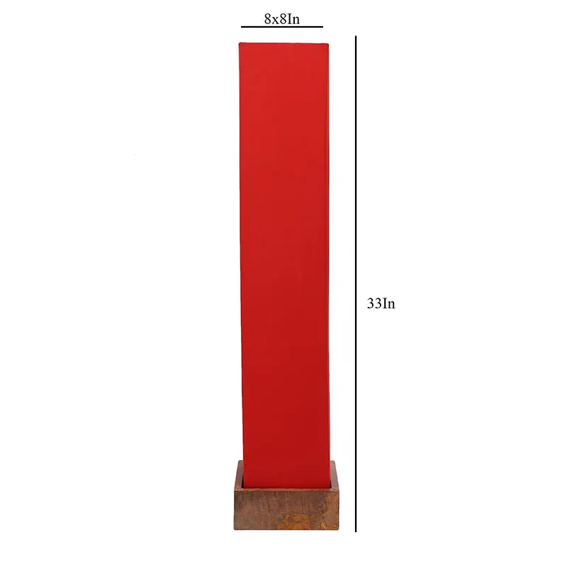 Aamiya Wooden Tower Floor Lamp - Red media 5