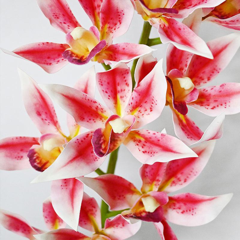 Artificial Orchid Polyester Flower Stick - Pink media 3