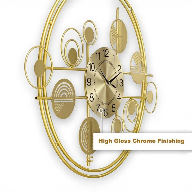 Celestia Modern Metal Analog Wall clock media 4