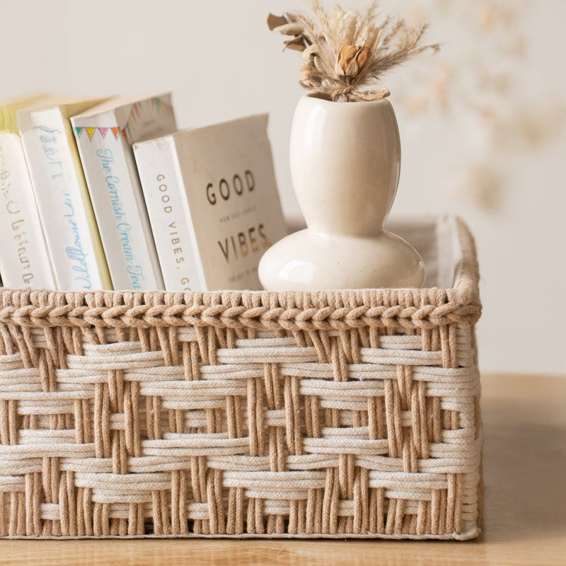 Frayla Macrame (Metal,Cotton) Storage Basket - Set of Three image 3