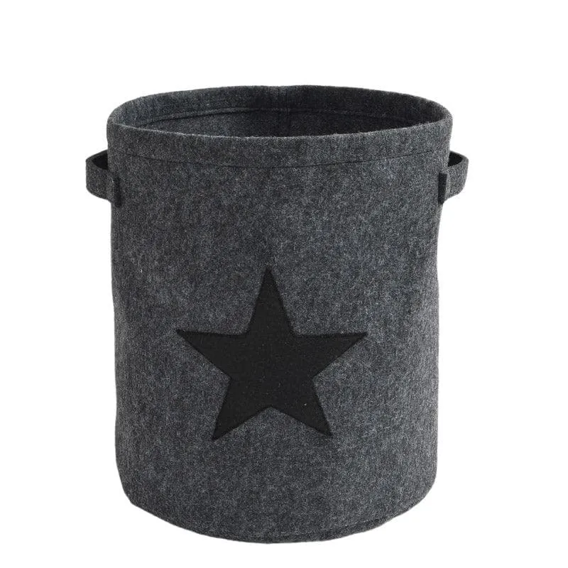 Starry Felt Laundry Basket media 3
