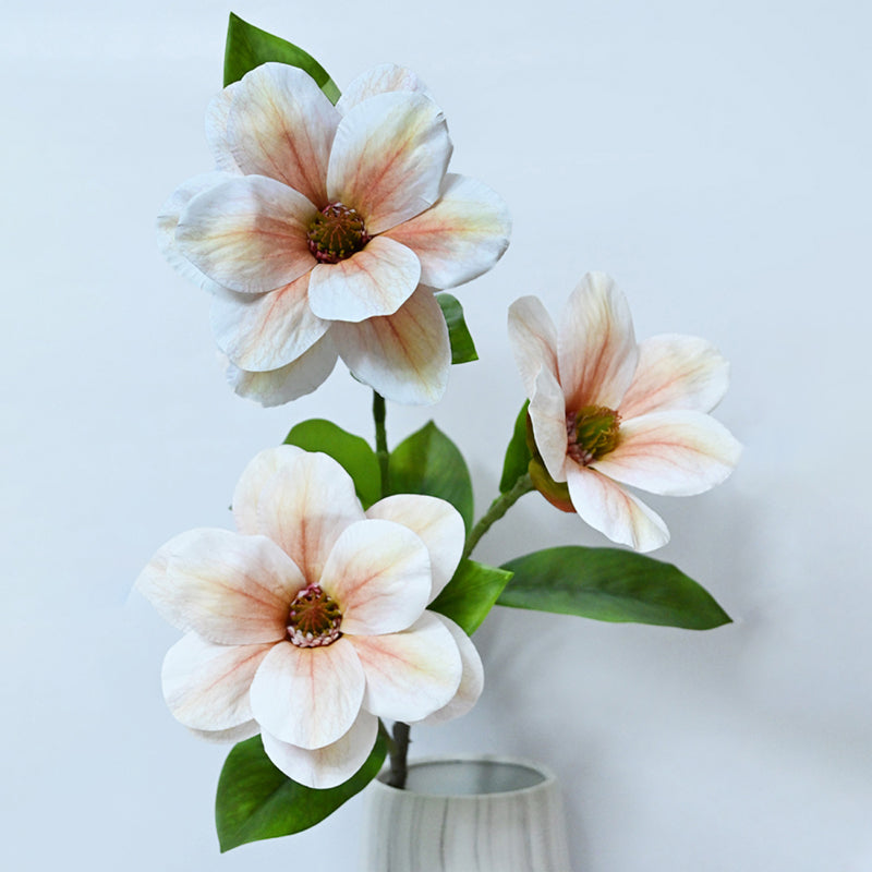 Artificial Decorative Magnolia Flower Stick media 3