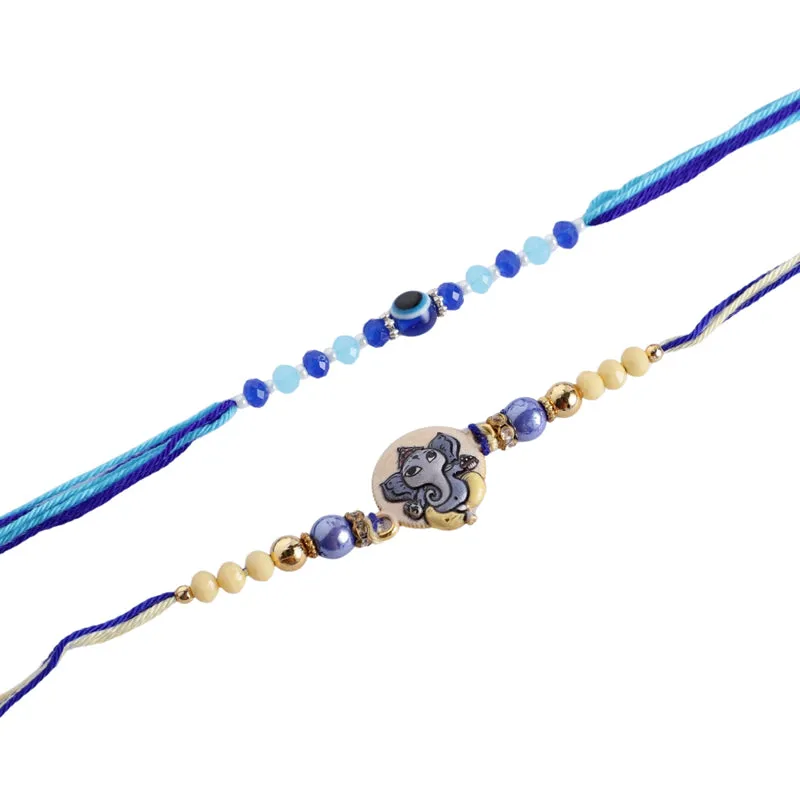 Bala Ganesha Rakhi with Roli Chawal - Three Piece Set media 5