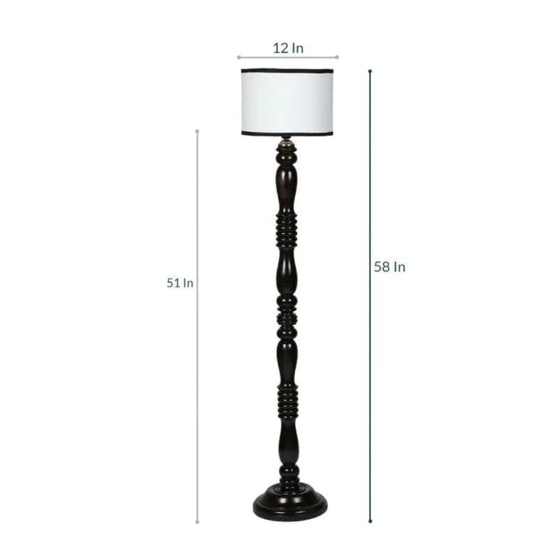 Twedie Floor Lamp - White & Black media 6
