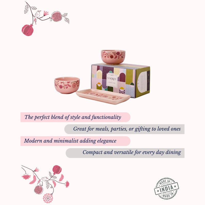 Magique by the Wishing Chair Nysa 2 Ceramic Bowls & 1 Ceramic Platter Gift Box Set - Three Piece Set media 9