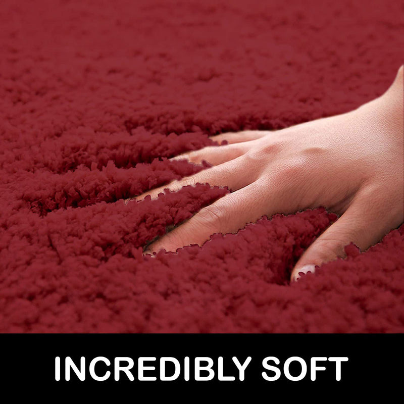 Nuo Luxe Tufted Micro Fiber Area Rug - Maroon media 4