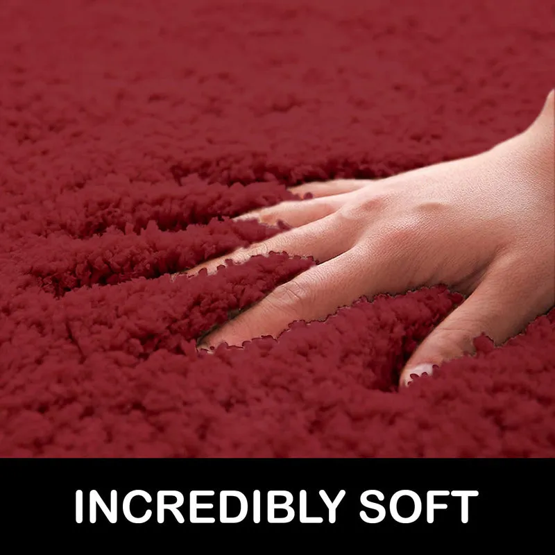 Nuo Luxe Tufted Micro Fiber Area Rug - Maroon media 4