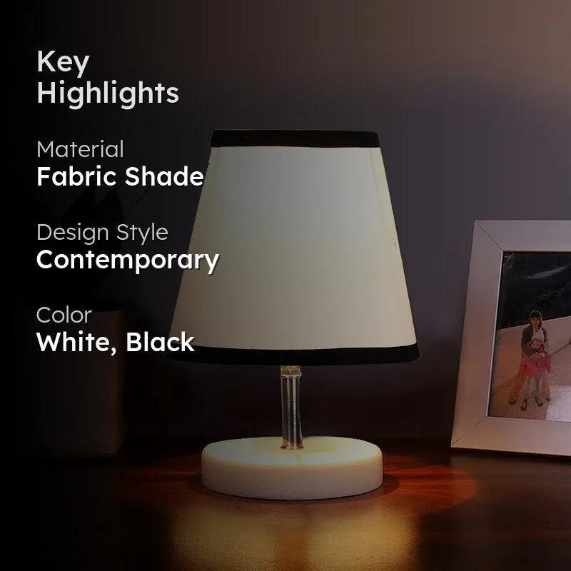 Vero Fabric Table Lamp - White,Black media 2