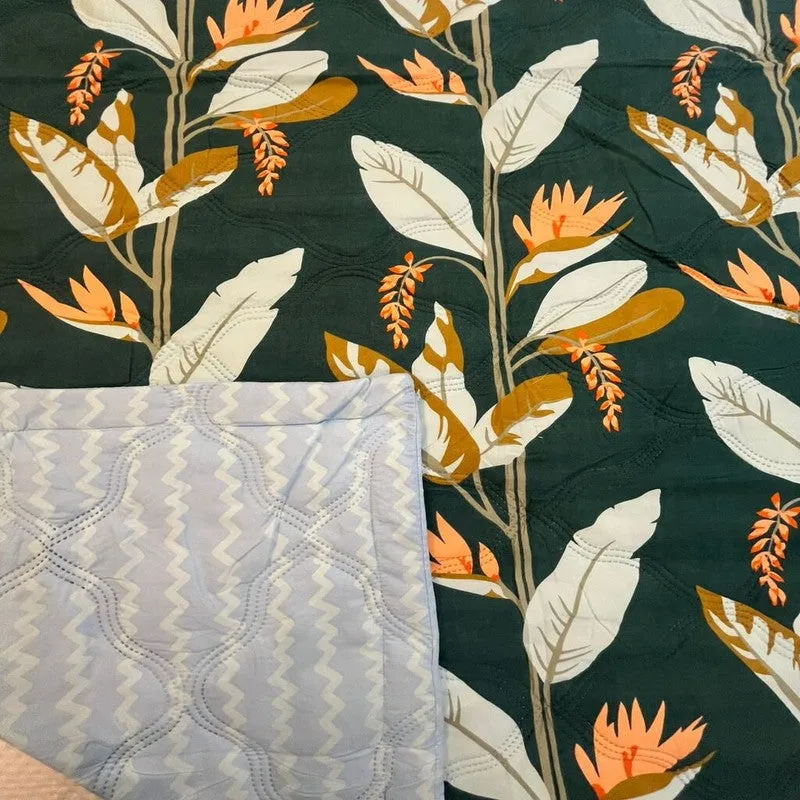 Warmweft Floral Cotton Comforter (Multicolor) - 300 GSM media 5