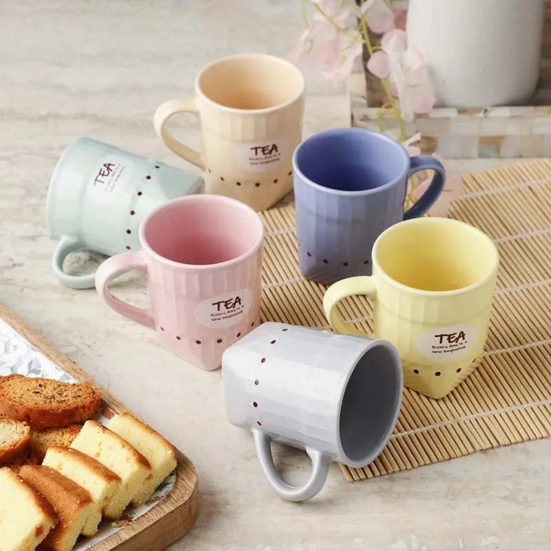Quirk Ceramic Tea Cup (130 mL Each) - Set of Six media 4