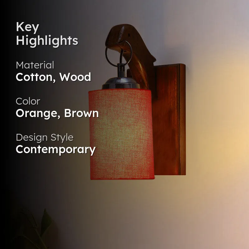 Estrella Wooden Wall Lamp - Orange media 2