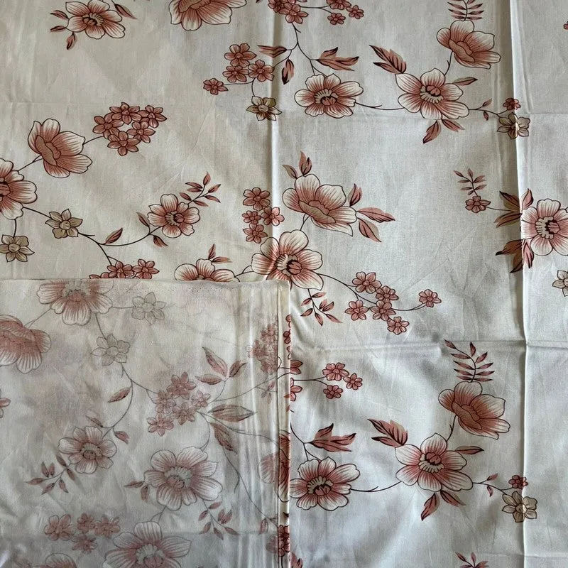 Gentle Petals Cotton Bedsheets (Peach) - 400 TC media 6