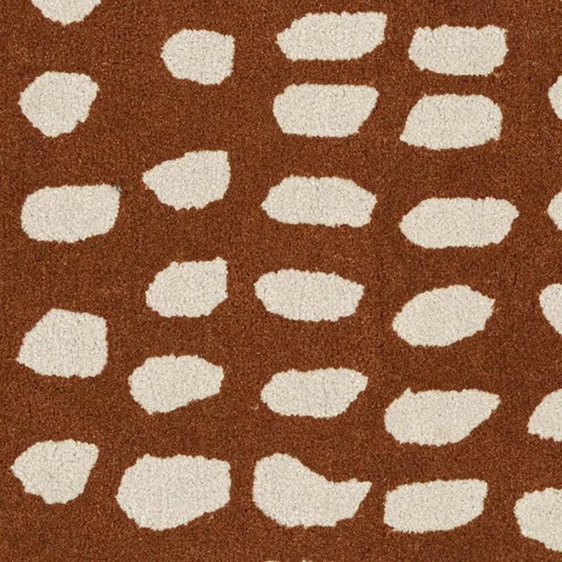 Elatus Hand Tufted Abstract Wool & Nylon Carpet - Brown & Beige media 4