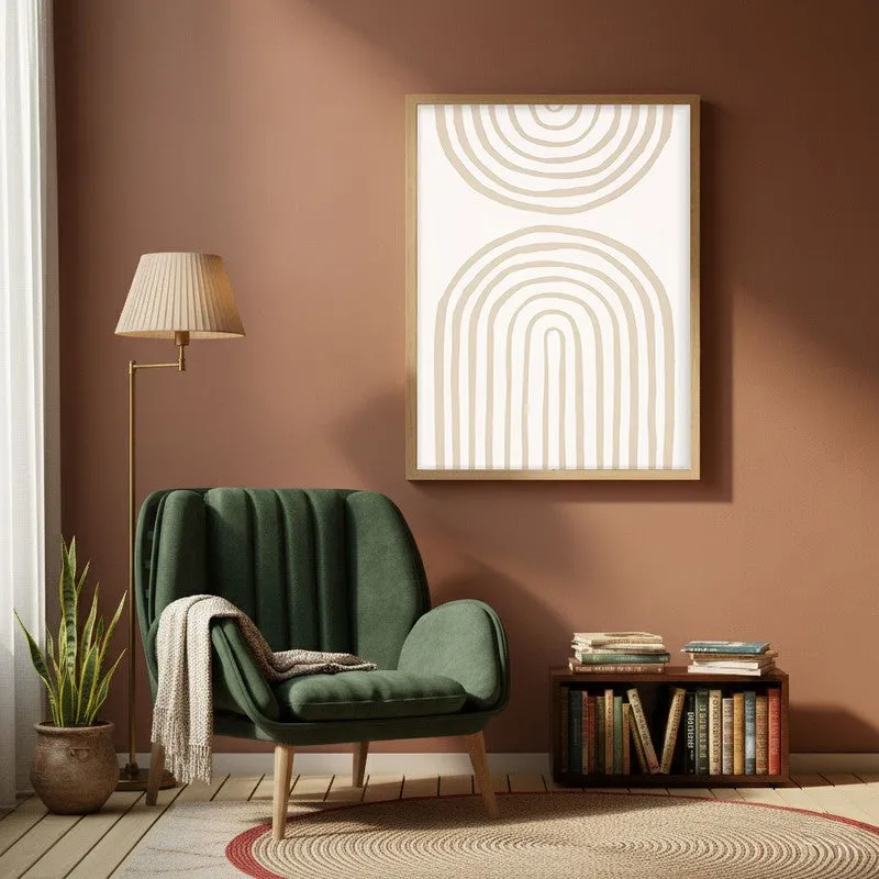 Arc of Balanc Canvas Wall Painting With Brown Frame media 1