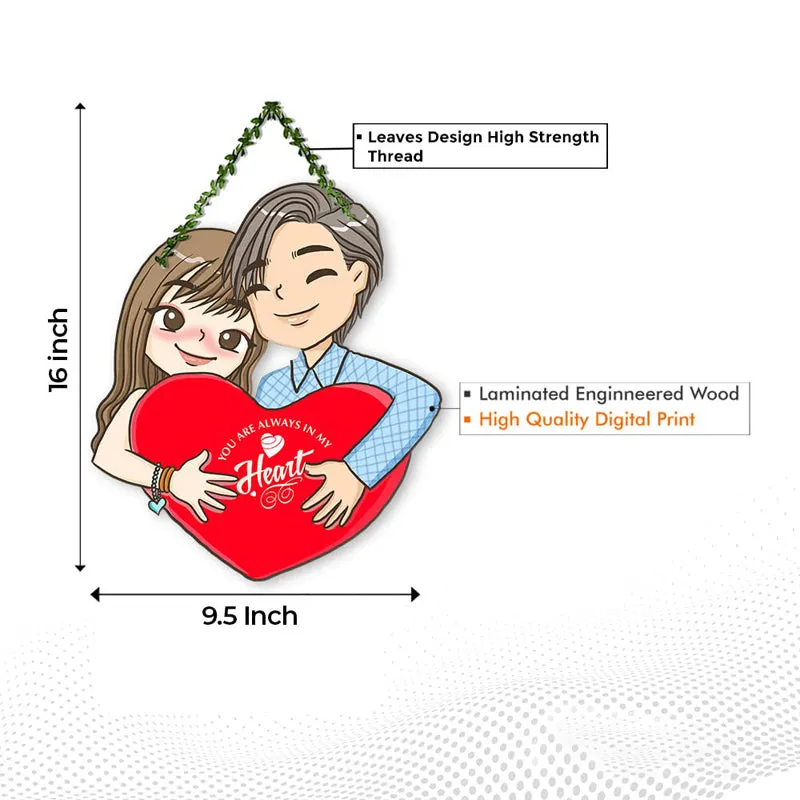 Couple's Heart Polyester & MDF Wall Hanging media 6