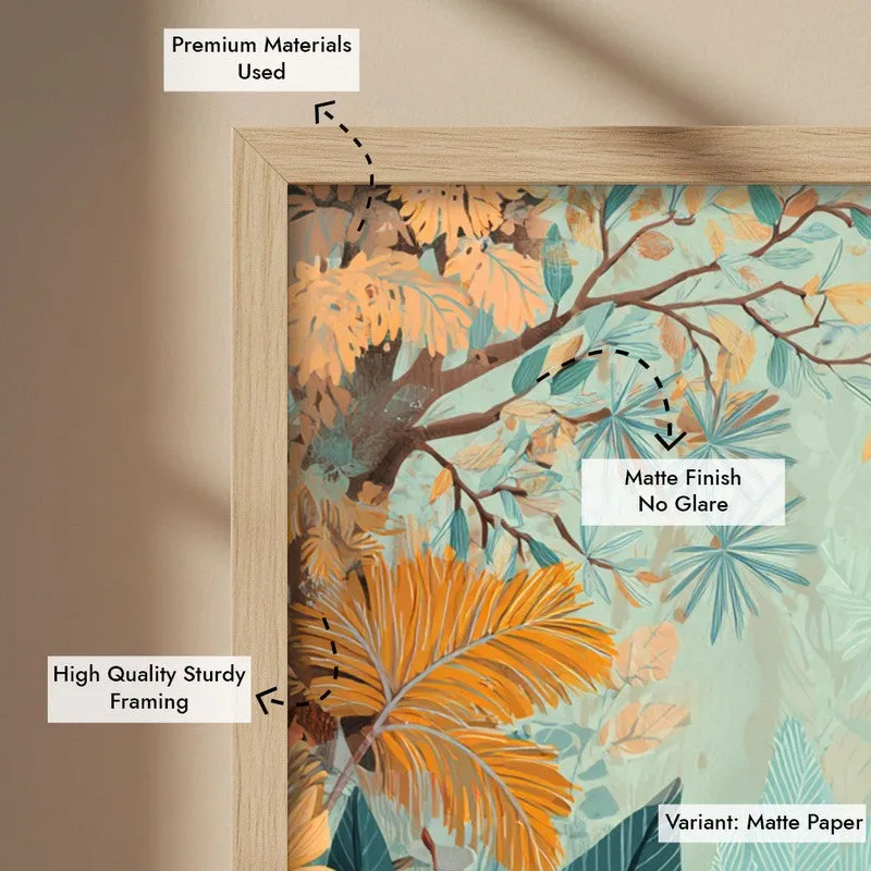 Aurevia Canvas Wall Painting With Brown Frame media 9