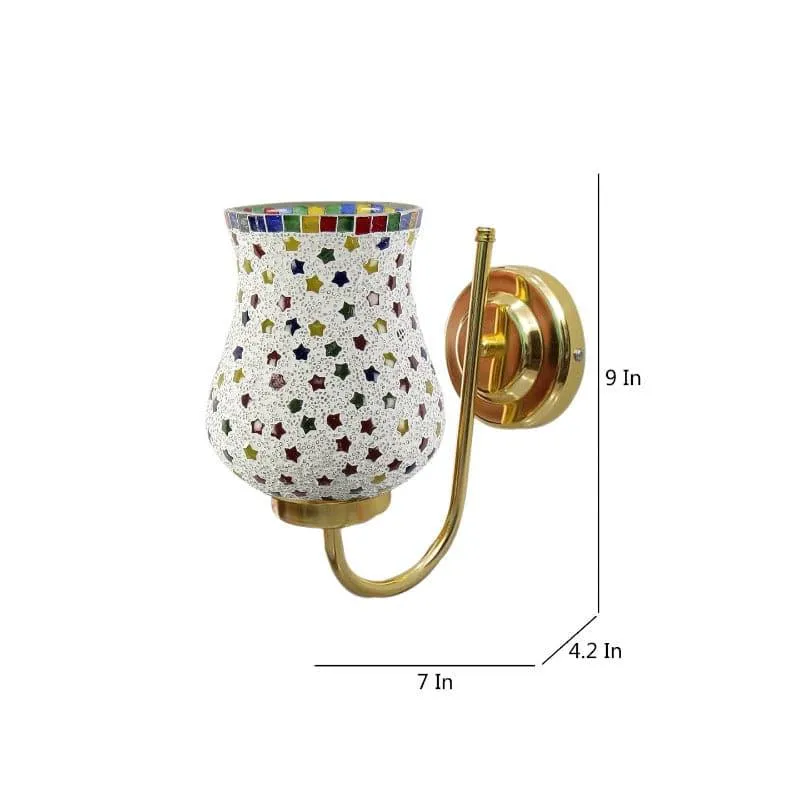 Galora Starry Goblet Mosaic Glass Wall Lamp media 5