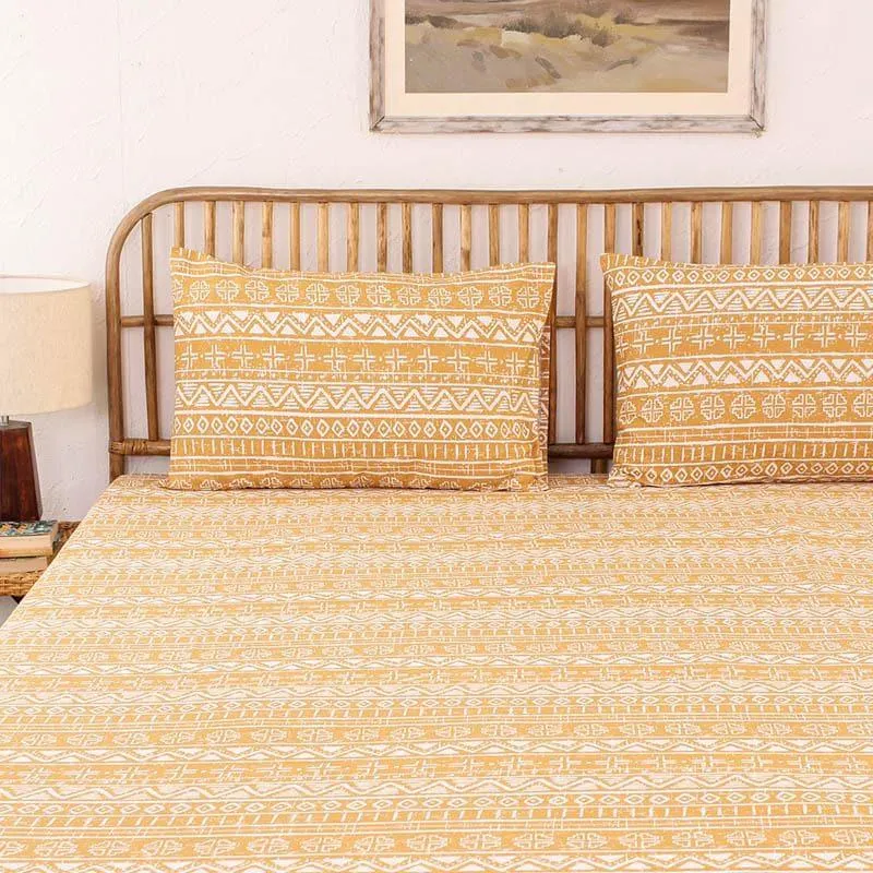 Dream Drift Dohar Bedding Set - Yellow media 4