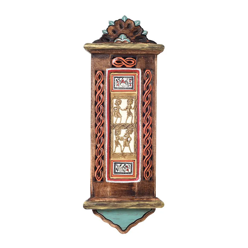 Aranya Aalap Brass & Wood Wall Accent media 3