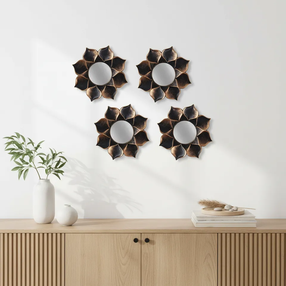 Hesto Decorative Wall Mirror - Set Of Four media 1