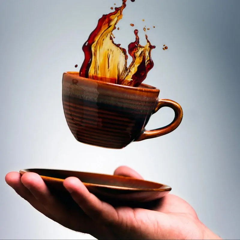 Sragen Handmade Cup & Saucer (300 ML) - Eight Piece Set media 4