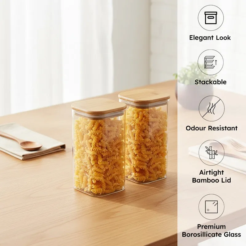 Jarno Glass Jar (600 mL Each) - Set Of Two media 1