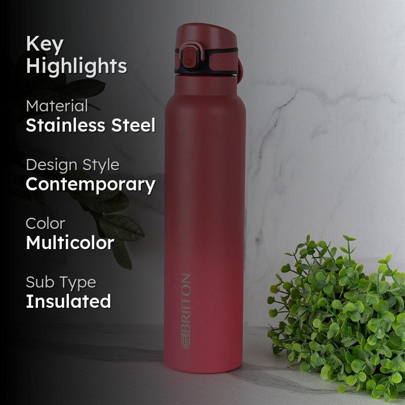 Magi Hot & Cold Thermos Water Bottle (Red & Pink) - 1000 mL media 2