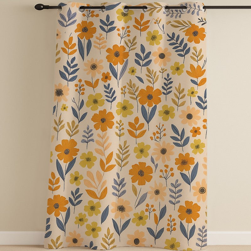 PetalPop Cotton Curtains - Set Of Three media 4
