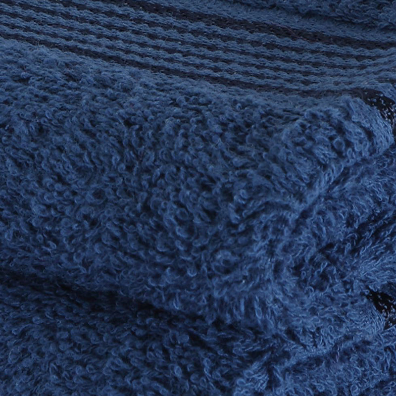 Eva Quick Dry Hand Towel (Navy Blue) - Set Of Two media 3