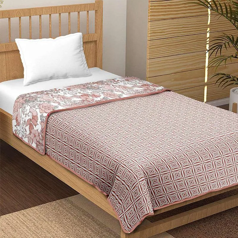 Mohita Reversible Cotton Dohar (Pink) - 180 GSM media 4