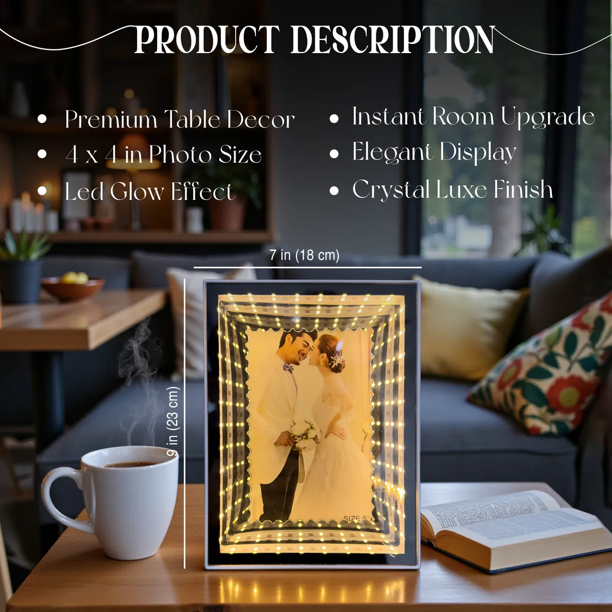 Cupid Hollow Glow Plastic Photo Frame media 4