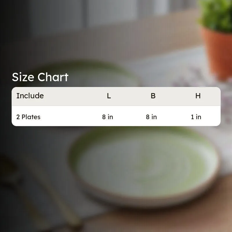 Lunar Green Snack Plate - Set Of Two media 7