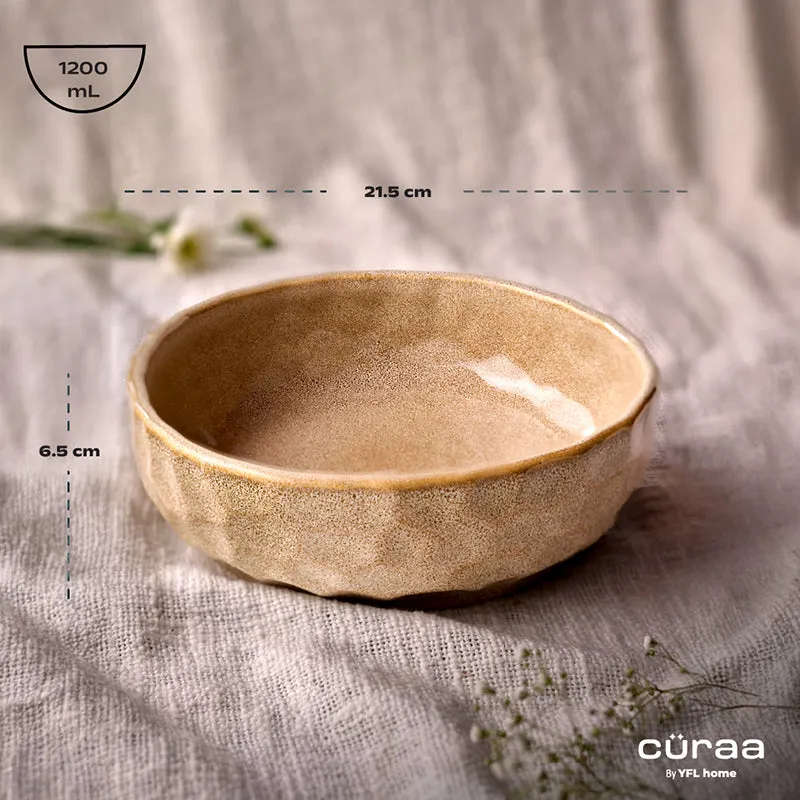 Cüraa By YFL Home Rustic Facet & Flow Serving Bowl - 1200 mL media 7