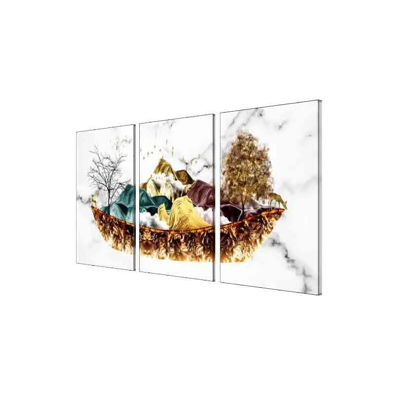Snowland Poly Canvas Wall Art - Set of Three media 4