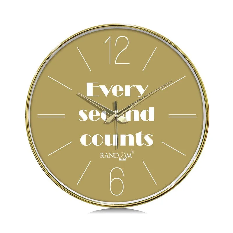 Every Second Counts Round Analog Wall Clock - Olive Green media 3