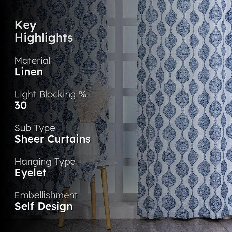 Vastra Kala Pattern Curtain - Set Of Two media 2