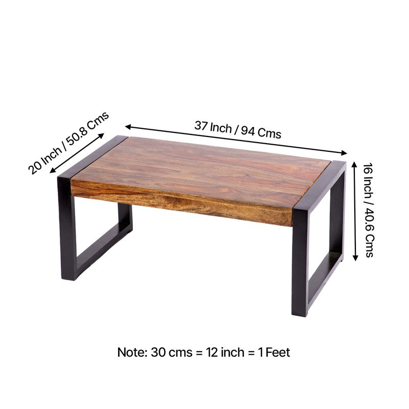 Zavex Sheesham Wooden Center Table - Dark Brown media 12