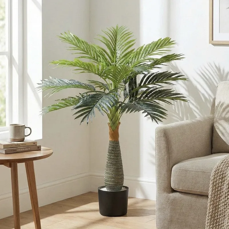 Grevol Artificial Bottle Areca Palm Plant With Black Plastic Pot  3.9 ft media 2