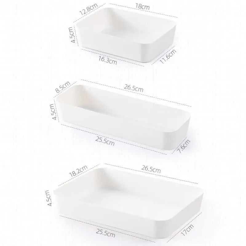 Hiba Polypropylene Storage Tray - Set Of Three media 5