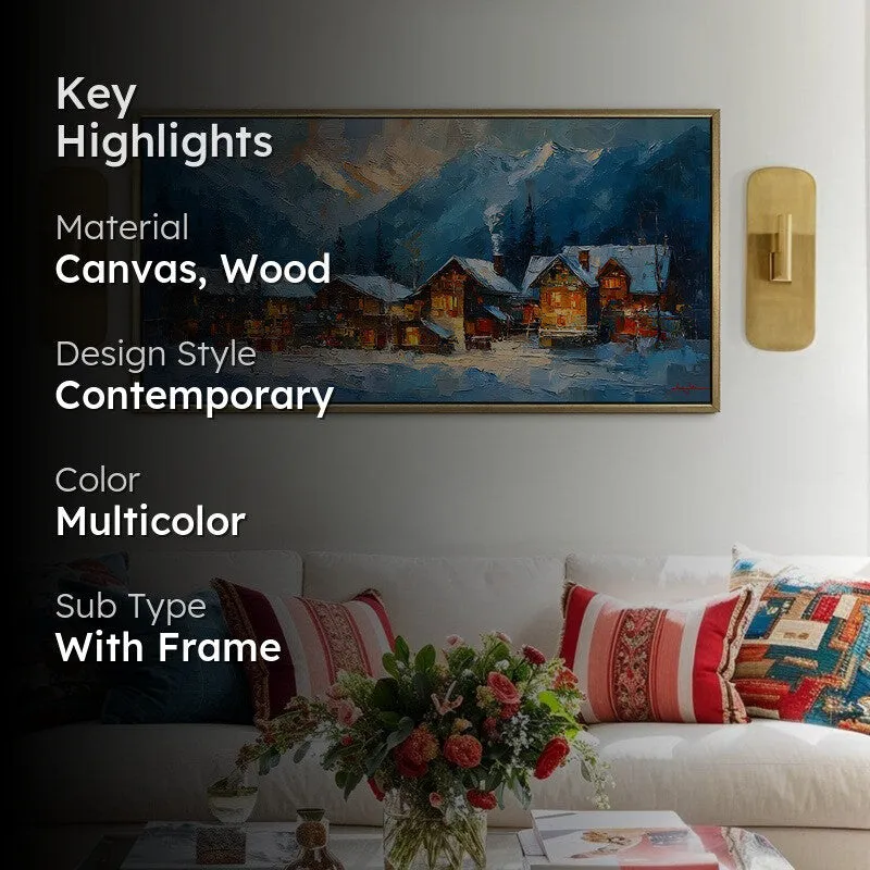 Evening Gleam Canvas Wall Painting With Frame media 2