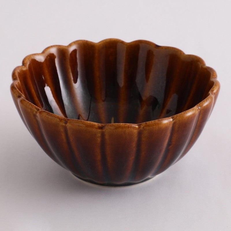 Vintage Brown Fluted Serving Bowl - 460 mL media 7