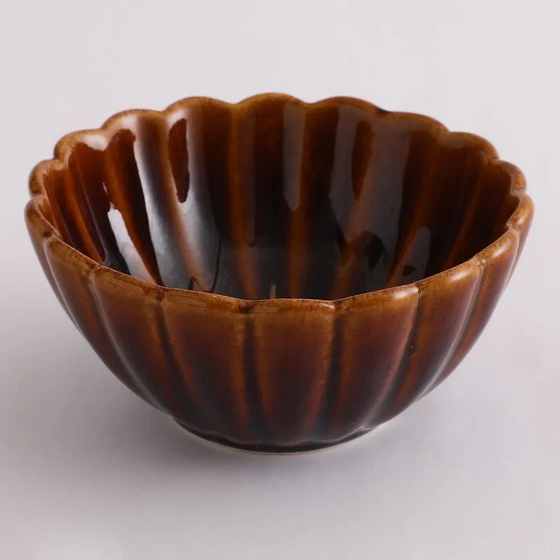 Vintage Brown Fluted Serving Bowl - 460 mL media 7