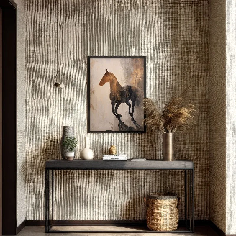Awakened Horse Wall Painting With Black Frame media 7