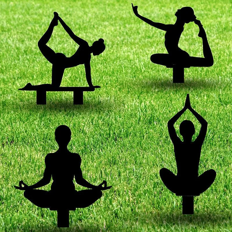 Yoga Mantra Garden Stakes - Set Of Four media 1