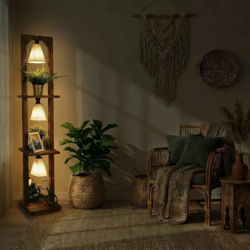 Julep Shelf Jute And Wooden Floor Lamp media 3