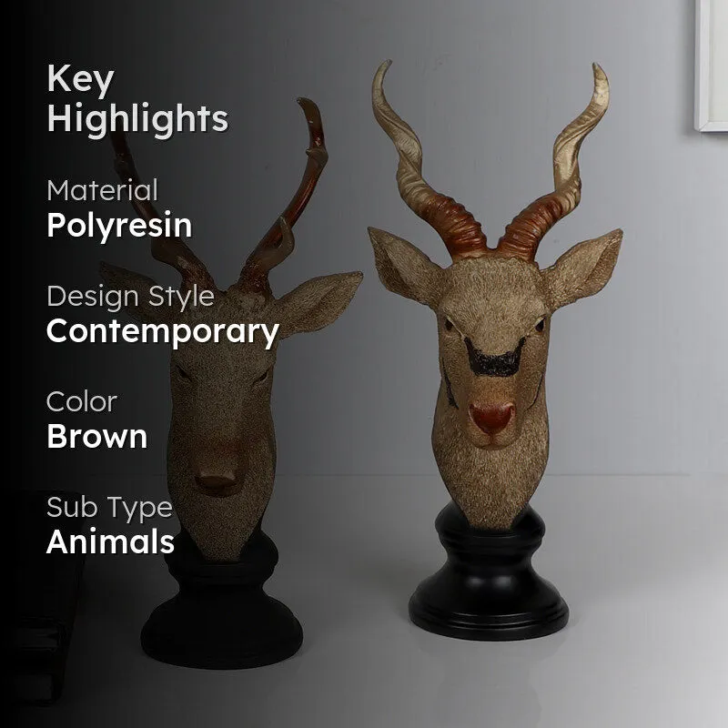 Deer Dream Showpiece - Set Of Two media 2